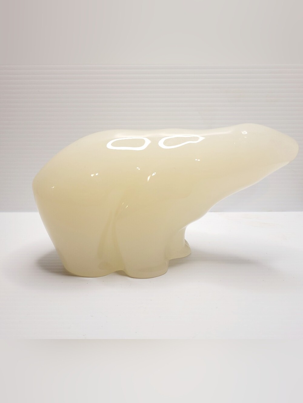 Hadeland Willy Johansson Opaline Glass Polar Bear Signed Norway